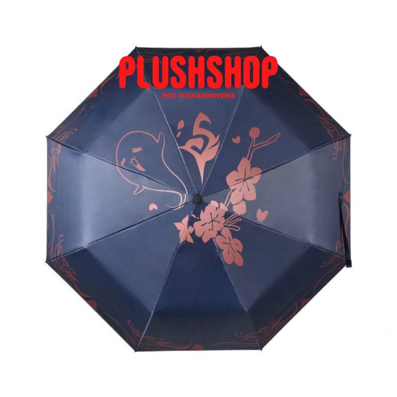 Genshin Furina Compact Folding Umbrella Neuvillette Auto Windproof Travel With 10 Ribs Hu Tao 雨伞