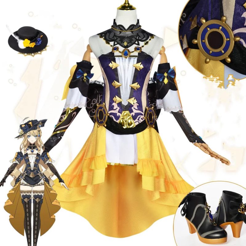 genshin impact navia cosplay costume full set tao zhuang 719