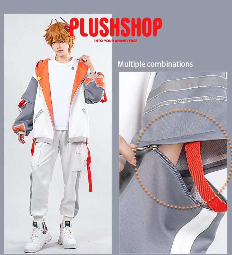 genshin impact tartaglia zhongli theme costume cosplay casual wearing outfit coat wai tao 400