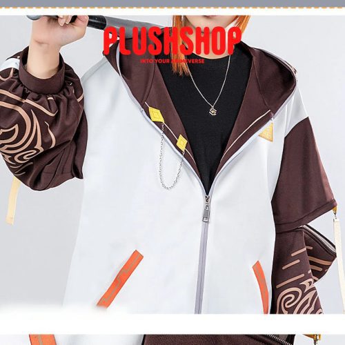 genshin impact tartaglia zhongli theme costume cosplay casual wearing outfit coat wai tao 405