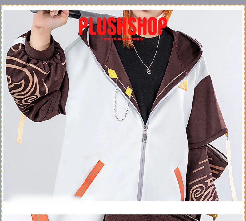 genshin impact tartaglia zhongli theme costume cosplay casual wearing outfit coat wai tao 405