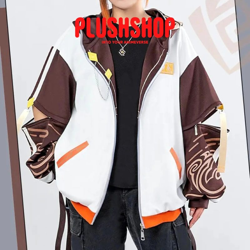 genshin impact tartaglia zhongli theme costume cosplay casual wearing outfit coat wai tao 412