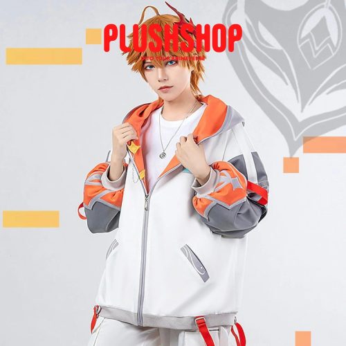 genshin impact tartaglia zhongli theme costume cosplay casual wearing outfit coat wai tao 672