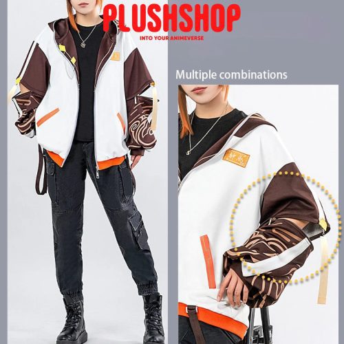 genshin impact tartaglia zhongli theme costume cosplay casual wearing outfit coat wai tao 944