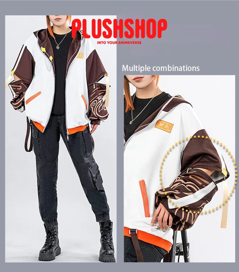 genshin impact tartaglia zhongli theme costume cosplay casual wearing outfit coat wai tao 944