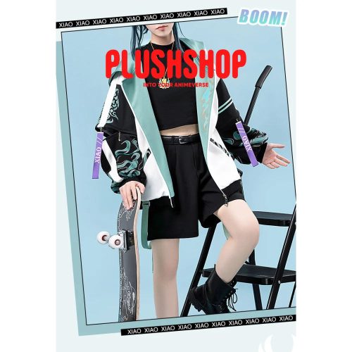 genshin impact xiao wanderer theme costume cosplay casual wearing outfit coat wai tao 664