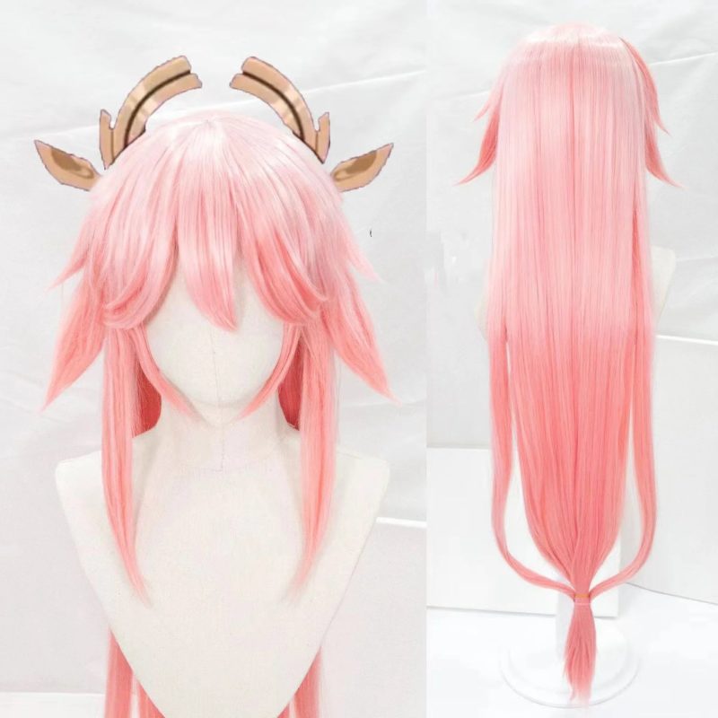 genshin impact yae miko cosplay wig 491