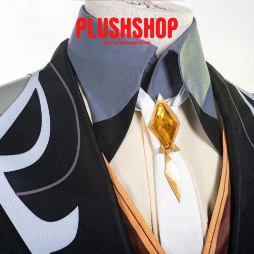 genshin impact zhongli cosplay costume full set wig 610