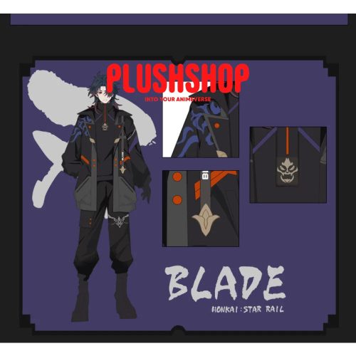 honkai starrail game character blade design element cosplay outfit jacket sweater pants fu zhuang 501