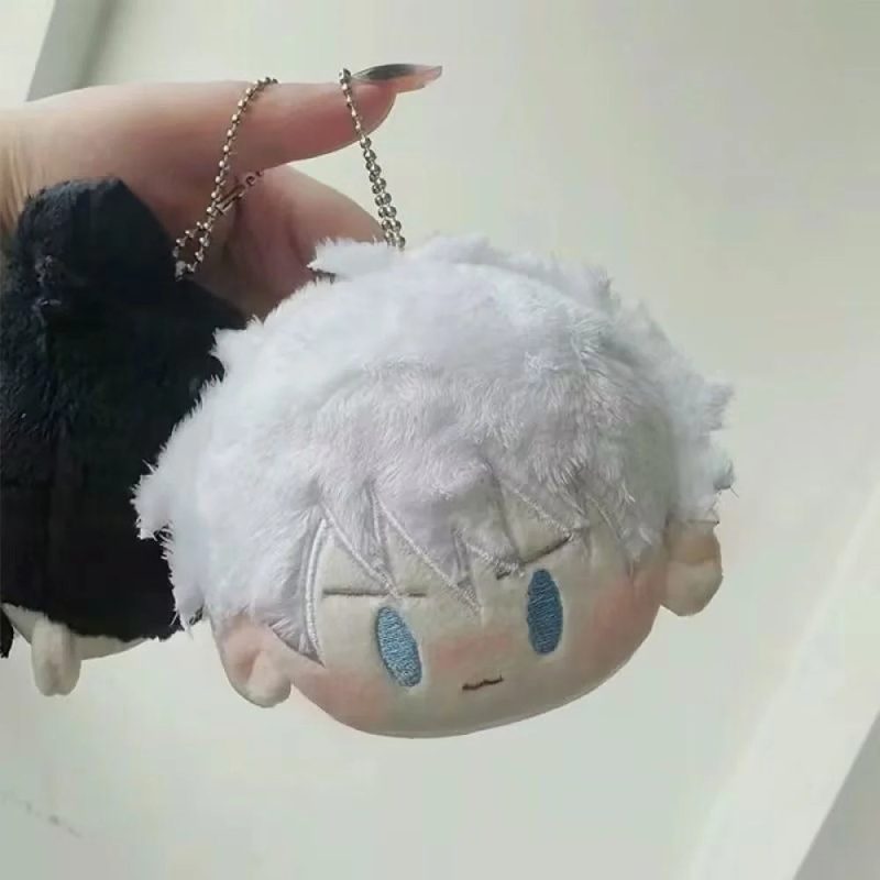 Jjk Gojo/ Geto Fluffy Keychain Gojo 毛绒挂件